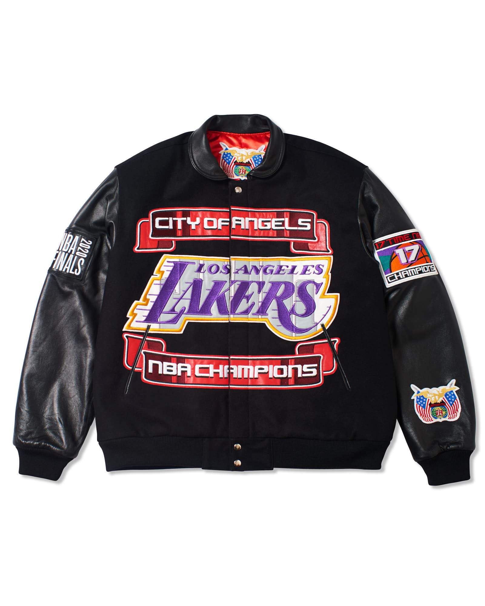 Los Angeles Lakers Commemorative Reversible Wool Championship Jacket - Black 4X-Large