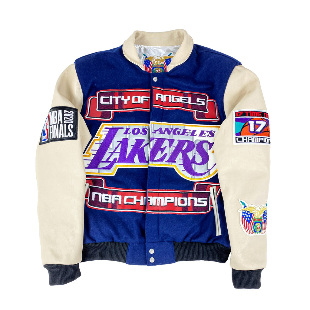 LOS ANGELES LAKERS 2020 CHAMPIONSHIP WOOL / LEATHER JACKET (PRE-SALE)