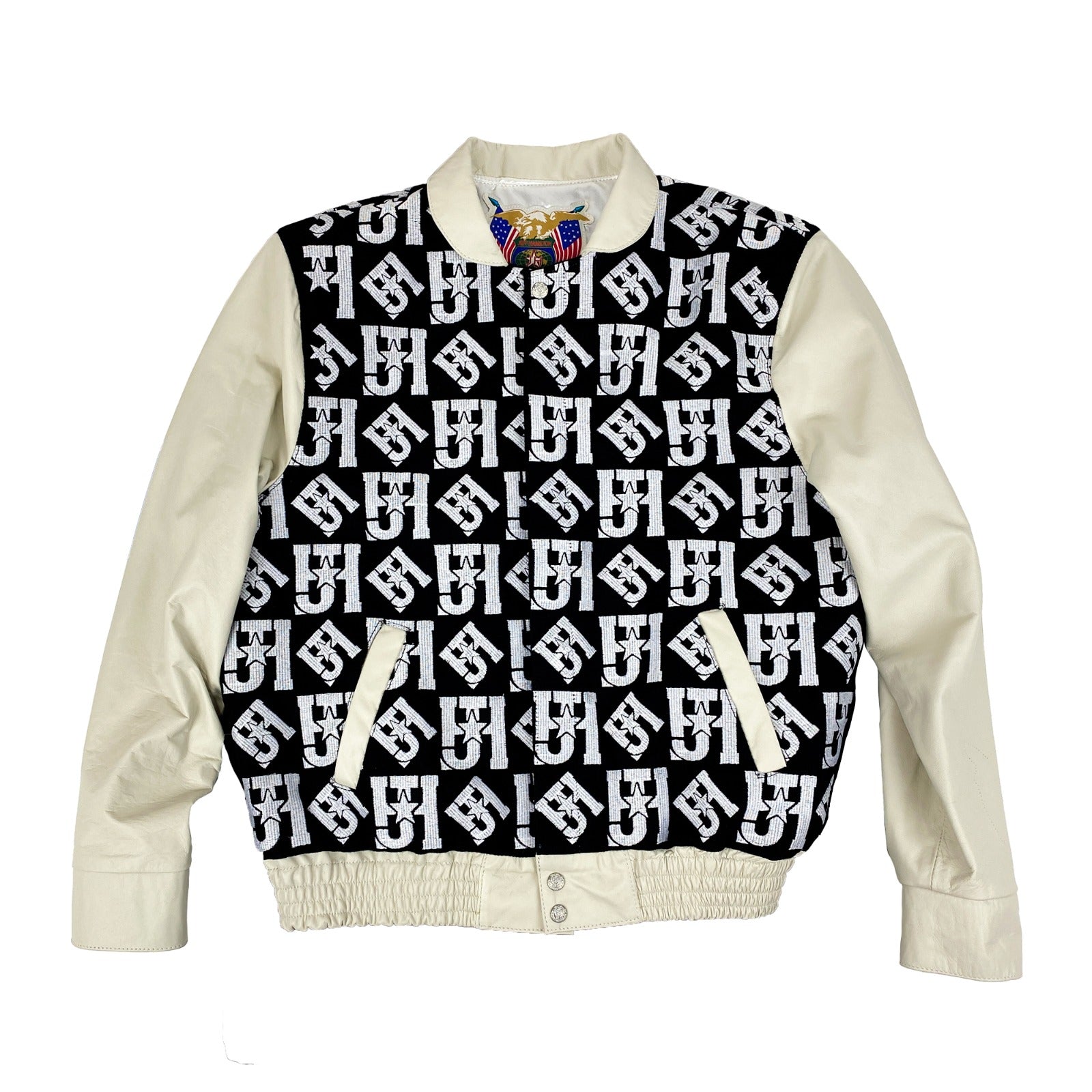 JH Wool & Leather Monogram Jacket