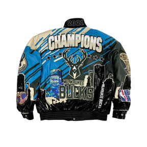 Milwaukee Bucks 2021 Championship Genuine Leather Jacket