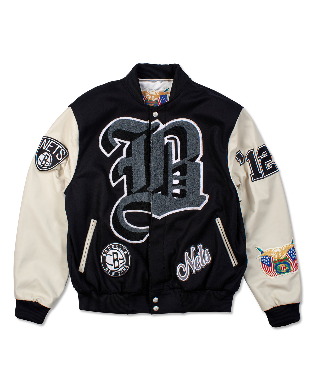 Brooklyn Nets - Wool & Leather Varsity Jacket