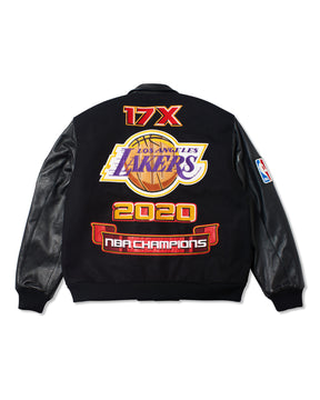 LOS ANGELES LAKERS 2020 CHAMPIONSHIP WOOL / LEATHER JACKET (PRE-SALE)