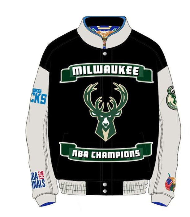 Milwaukee Bucks 2021 Championship Wool & Leather Jacket