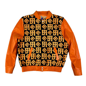 JH Wool & Leather Monogram Jacket