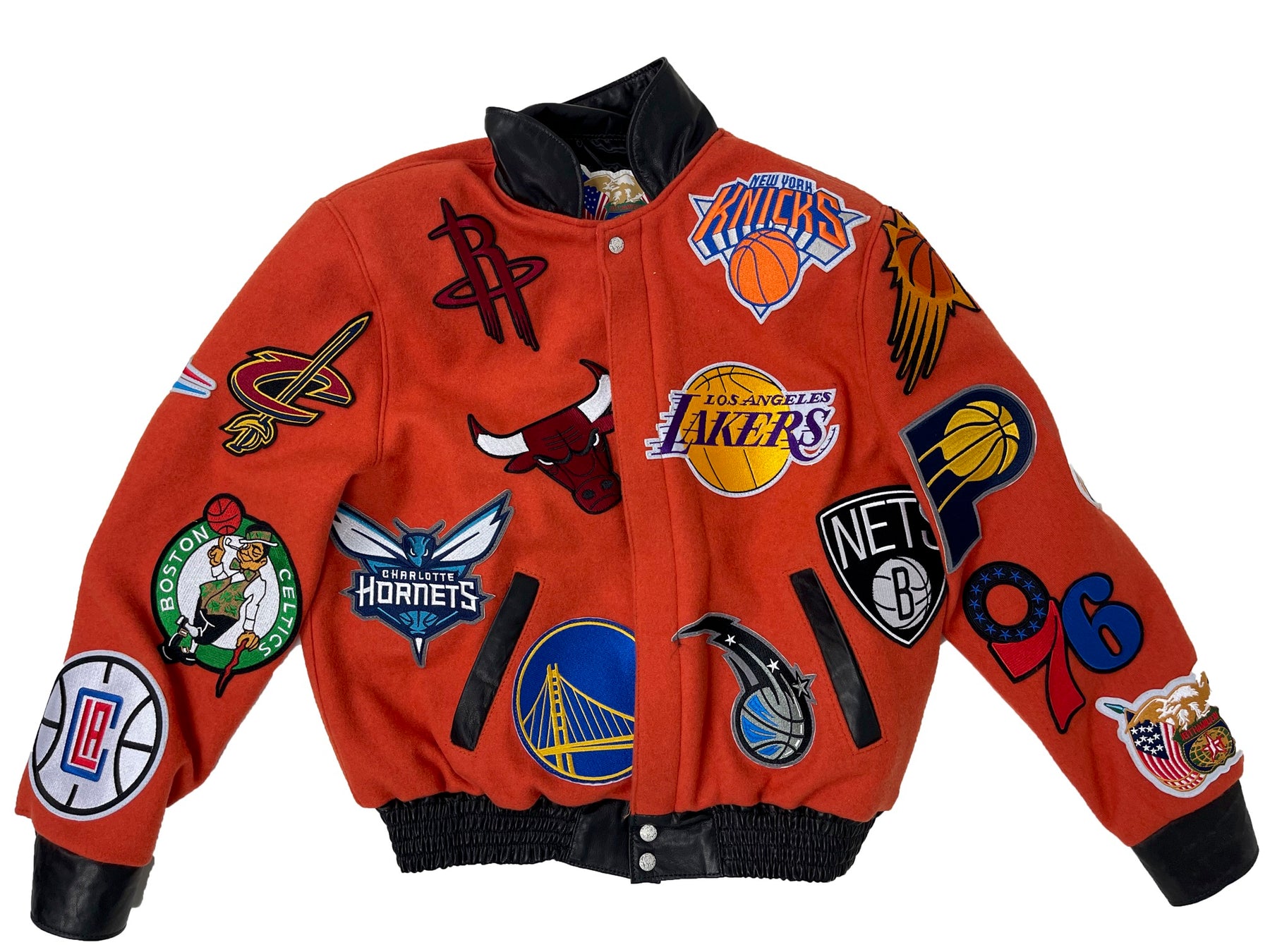 Jeff Hamilton x NBA Collage Wool Jacket - Brown